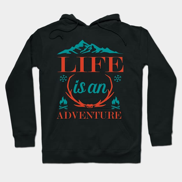 Mountains Life Hoodie by Alvd Design